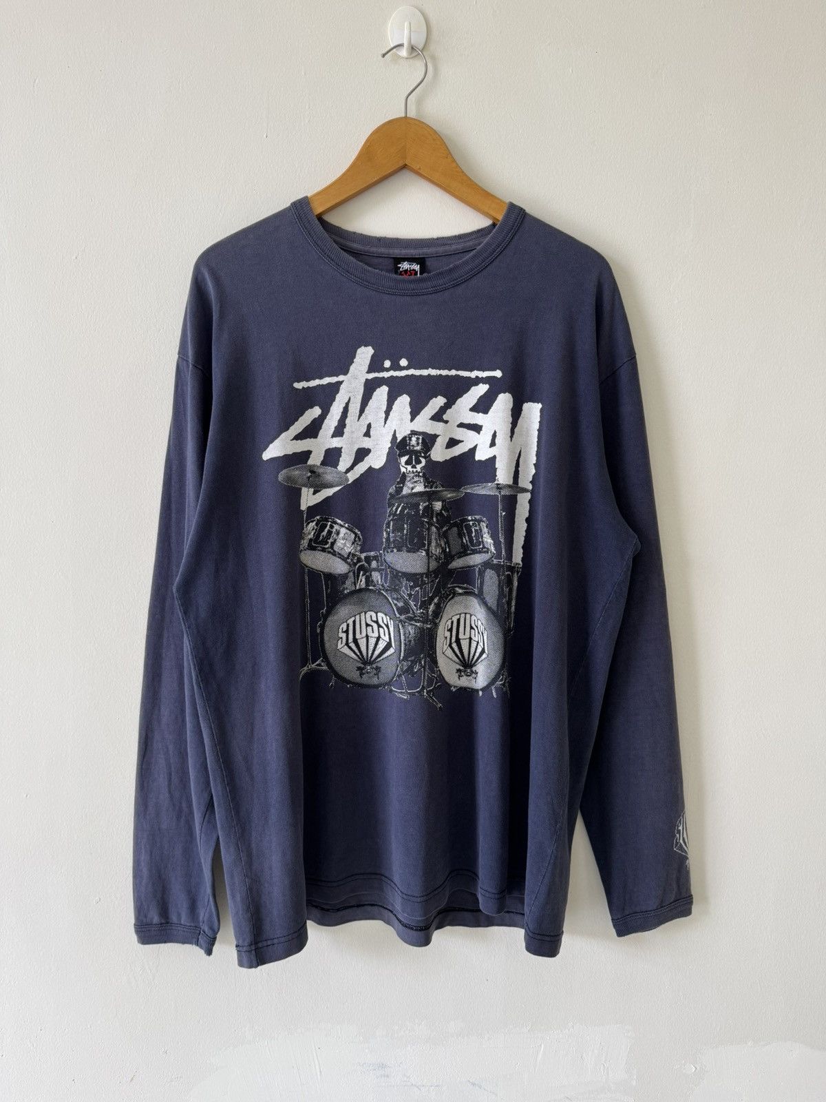 Stussy VINTAGE 00’S STUSSY DRUM LONGSLEEVE SHIRT Size US XL / EU 56 / 4 - 1 Thumbnail
