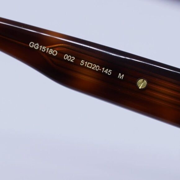 Gucci Gucci GG1518O 002 Eyeglasses Havana 51mm Square Frame Size ONE SIZE - 6 Thumbnail