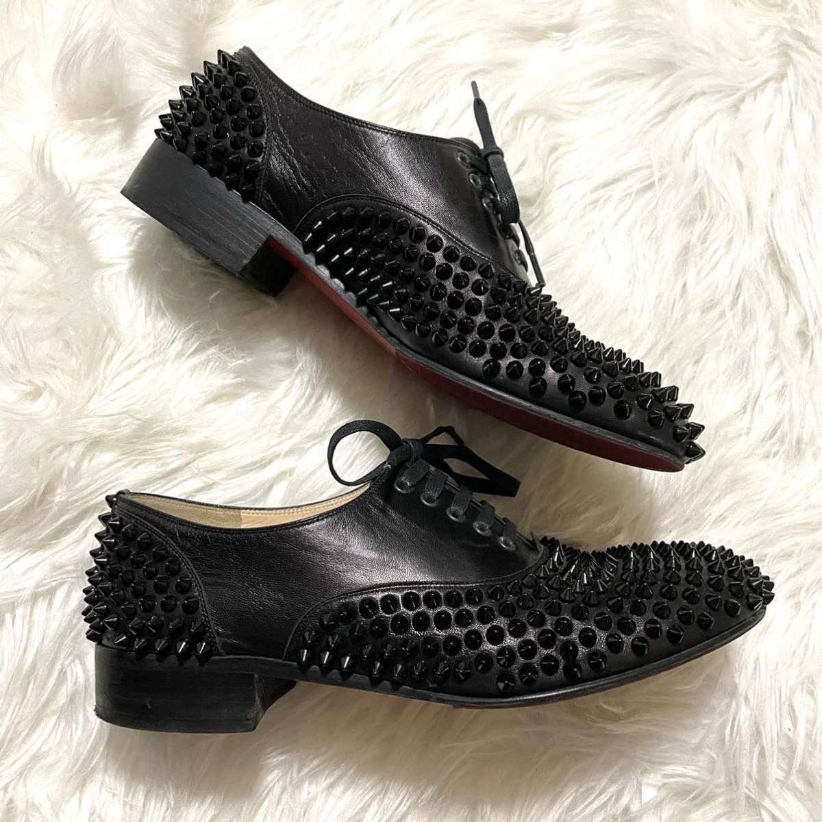 Christian Louboutin Authentic Christian Louboutin Freddie Studded Lace-Up Shoes Size US 7.5 / EU 40-41 - 3 Thumbnail
