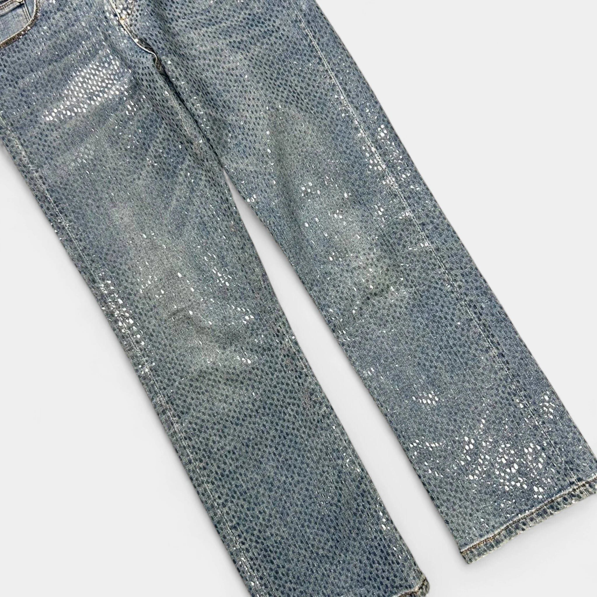 Roberto Cavalli Roberto Cavalli 2000s Snakeskin Texture Jeans Size 30" / US 8 / IT 44 - 3 Thumbnail