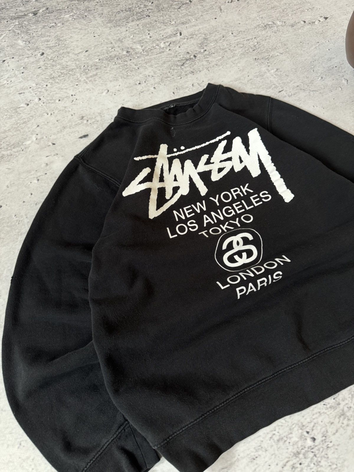 Stussy × Vintage STUSSY CENTER HAFT LOGO OVERSIZE BAGGY FIT SWEATSHIRT Size US M / EU 48-50 / 2 - 3 Thumbnail