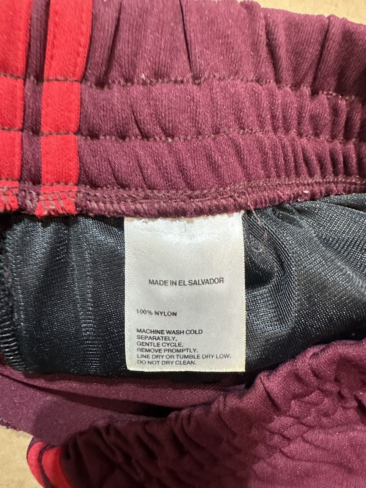 Adidas Adidas Yeezy Calabasas Maroon Burgundy Track Pants Size US 27 - 6 Thumbnail
