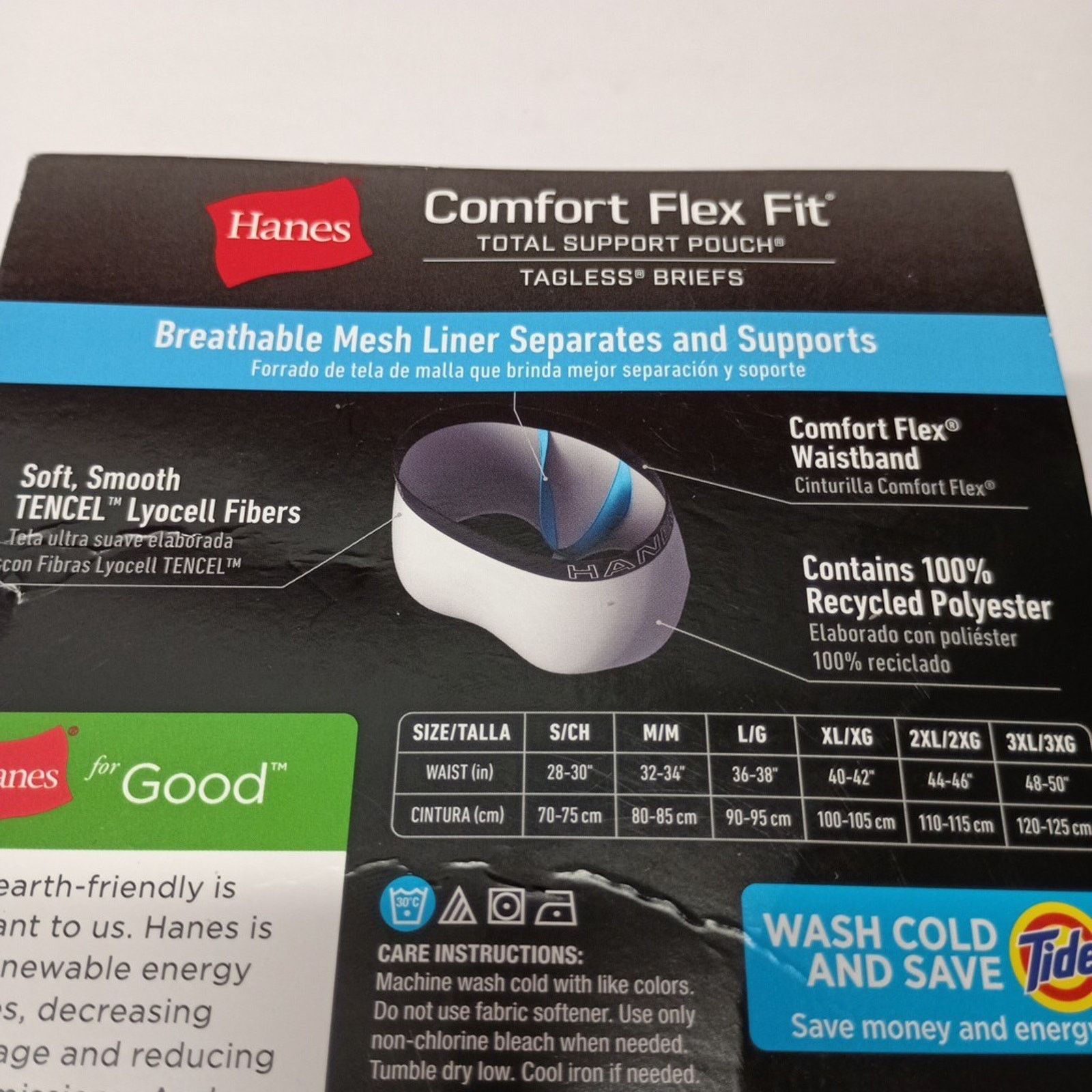 Hanes Hanes Tagless Briefs Comfort Flex Fit 3 Pack Men's XL 40-42" Size 40 - 4 Thumbnail