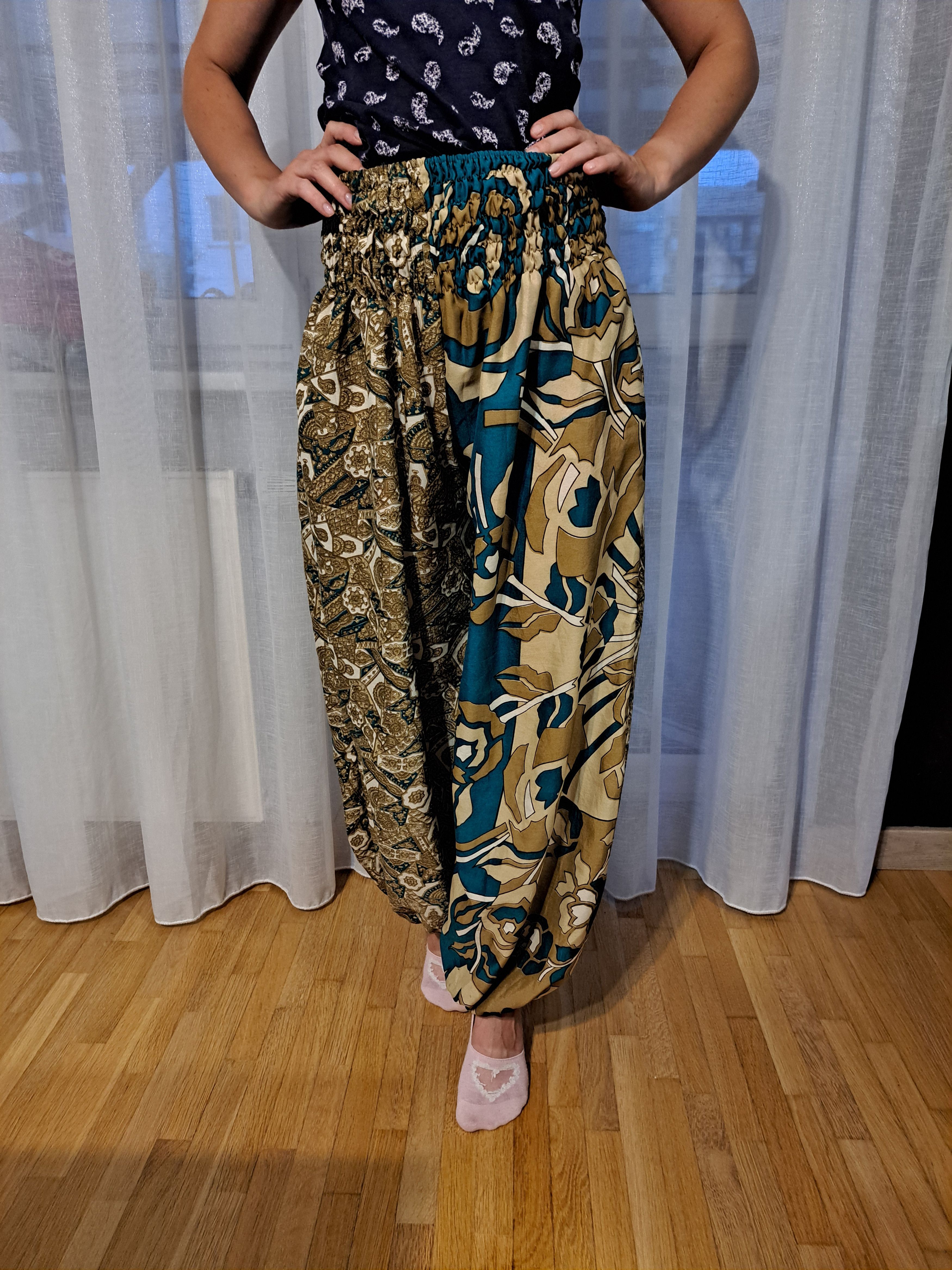Other Silk Harem alladin pants, wide baggy pants trousers M medium Size 32" / US 10 / IT 46 - 9 Thumbnail