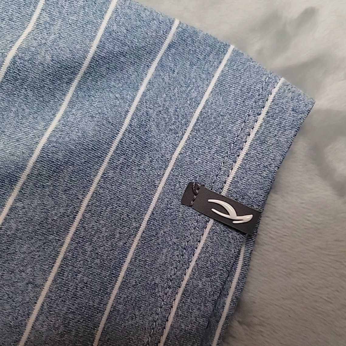 KJUS Kjus Polo Shirt Mens LT Blue Striped Performance Stretch UPF 50 Golf Polo Shirt Mens LT Blue Striped 50 UPF Golf Sports Wear Size US L / EU 52-54 / 3 - 2 Thumbnail