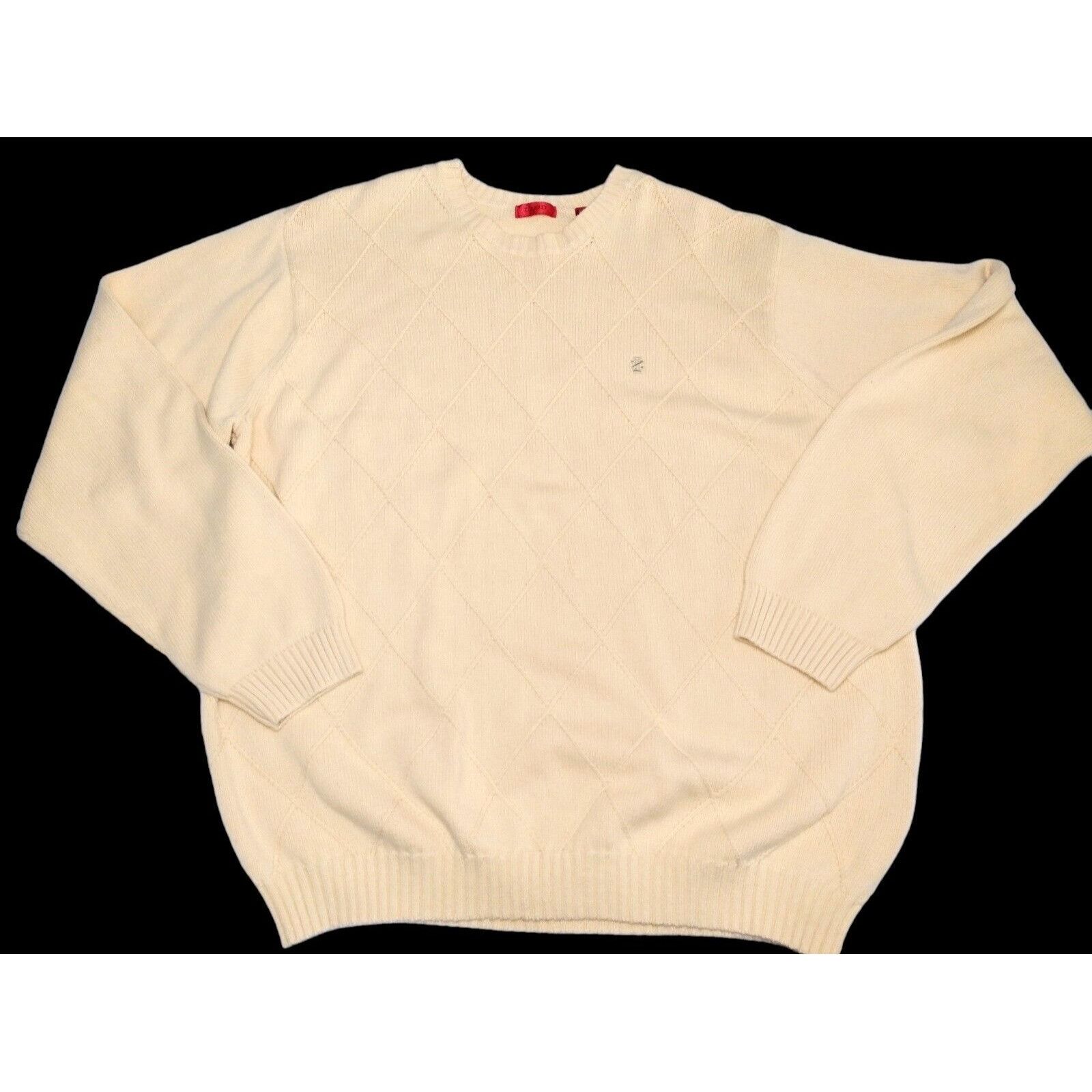 Izod Izod Diamond Print Heavy Pullover Sweater Size XL Melon Yell Size US XL / EU 56 / 4 - 1 Thumbnail