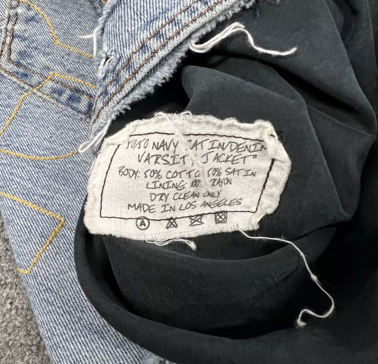 Greg Lauren Greg Lauren Paneled Denim Baseball Jacket 2412-Nextarrow Size US S / EU 44-46 / 1 - 7 Thumbnail