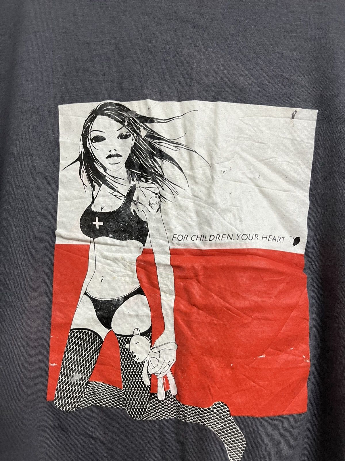 Anime 💥Bowling & Amusement FOR CHILDREN. YOUR HEART Message Tee Size US M / EU 48-50 / 2 - 2 Thumbnail