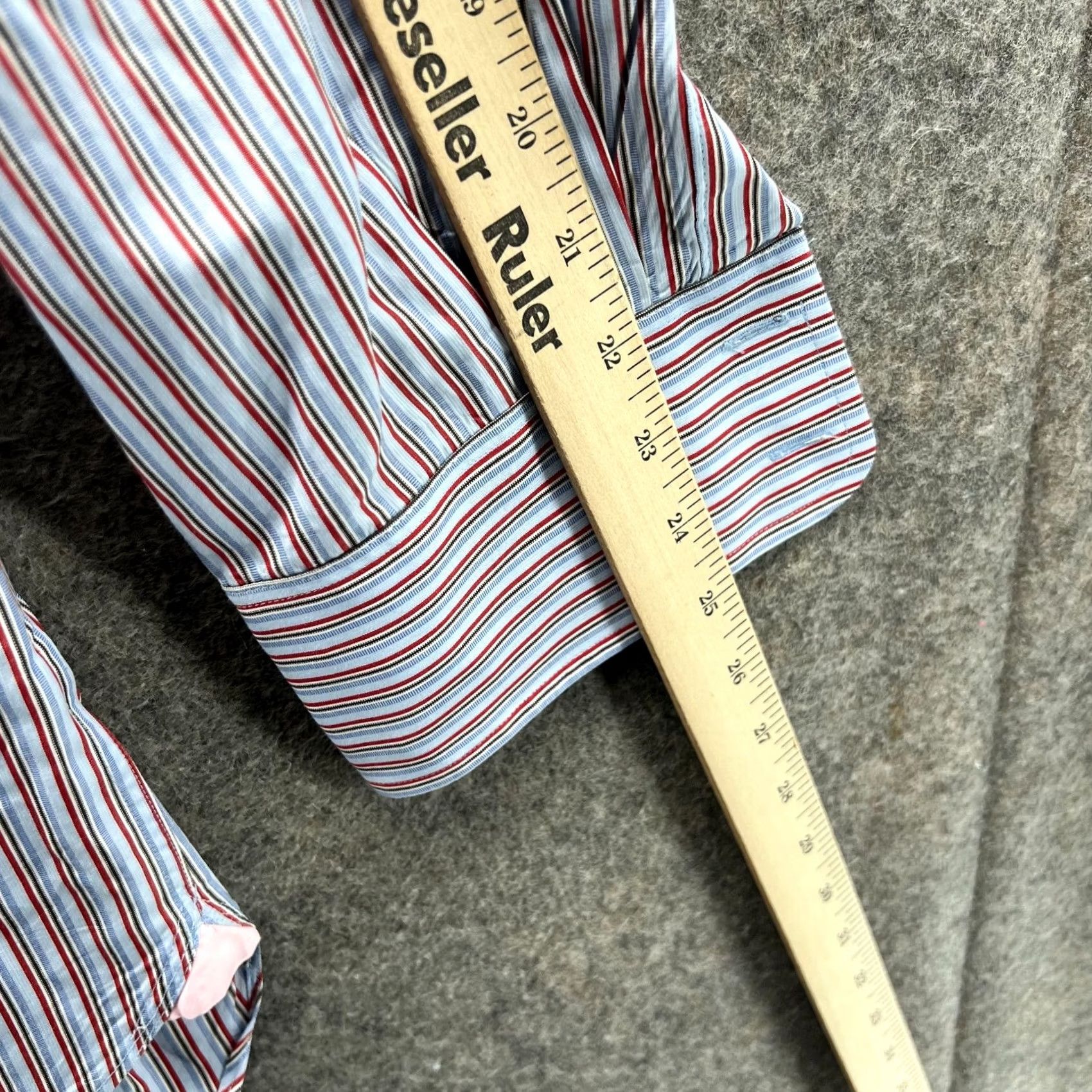 Pinko VINTAGE Pink Shirt Men 17 35 Striped Button-Up Casual Dress Collared Long Sleeve Blue White Red Cotton PINK Shirt Mens Regular Size 17 35 Size US XL / EU 56 / 4 - 4 Thumbnail