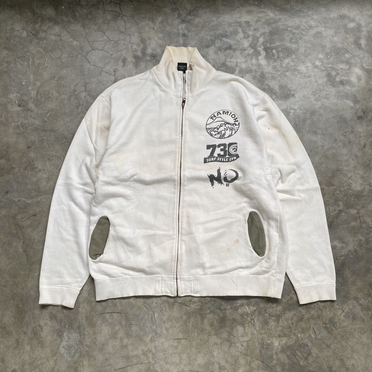 Japanese Brand 2000s Na Mi Oh Surf Japan Y2K Style Zip Up Tracktop Size US XXL / EU 58 / 5 - 1 Thumbnail