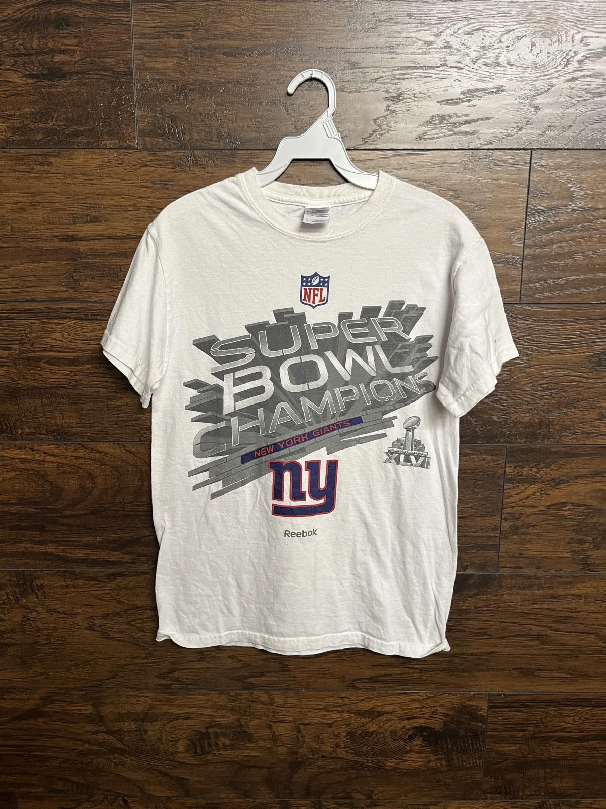 Gildan T-shirt NY Giants Super Bowl Champs XLVI Reebok 2012 Tee Size US S / EU 44-46 / 1 - 1 Thumbnail