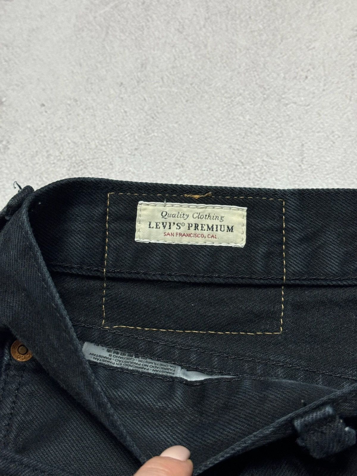 Levi's × Vintage Vintage Levis 501 Jeans Denim Pants Black Baggy Straight 90s Size US 34 / EU 50 - 6 Thumbnail