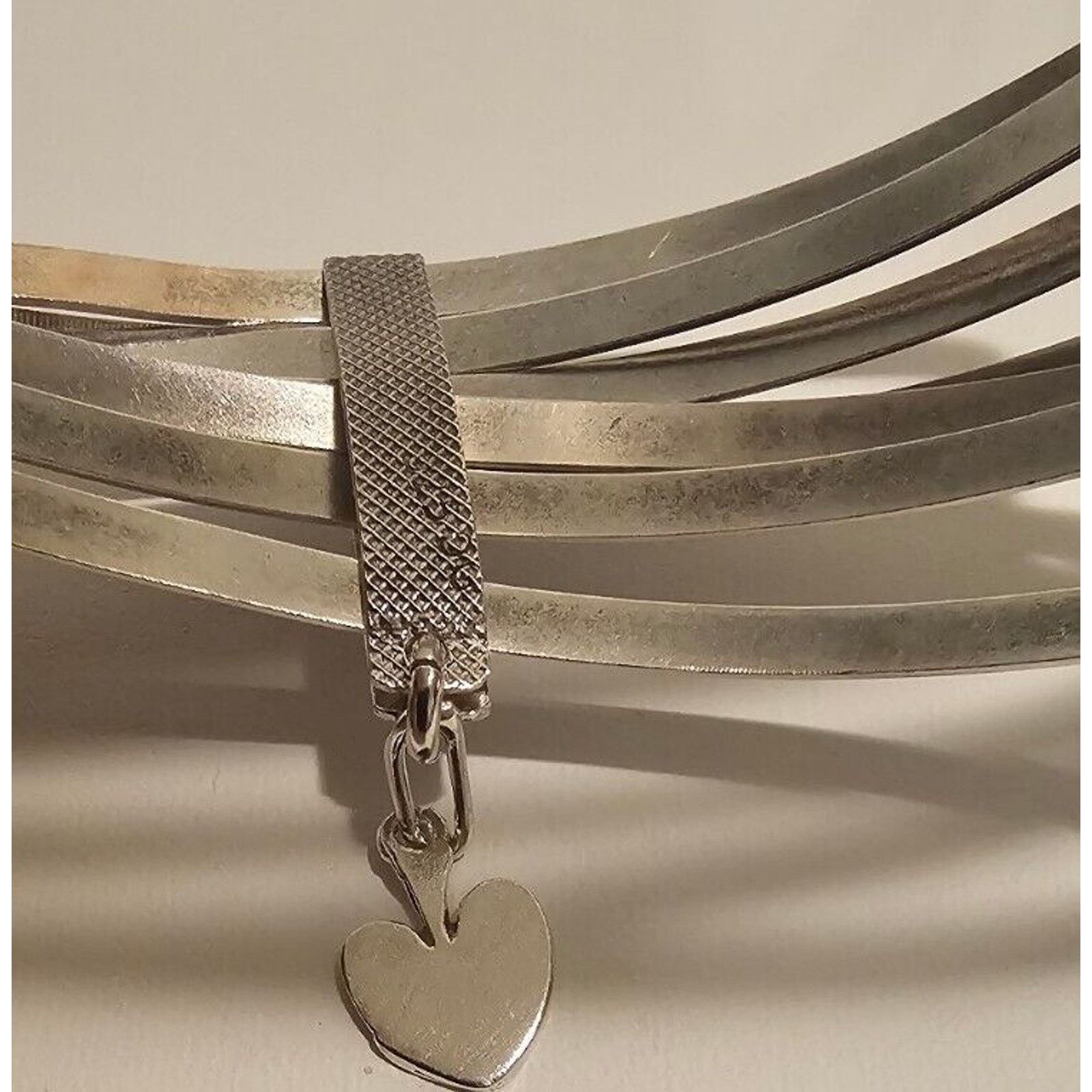 Sterling Silver 925 Silver Semanario 7 Etched Bracelets Bangles 3" Taxco Size ONE SIZE - 3 Thumbnail