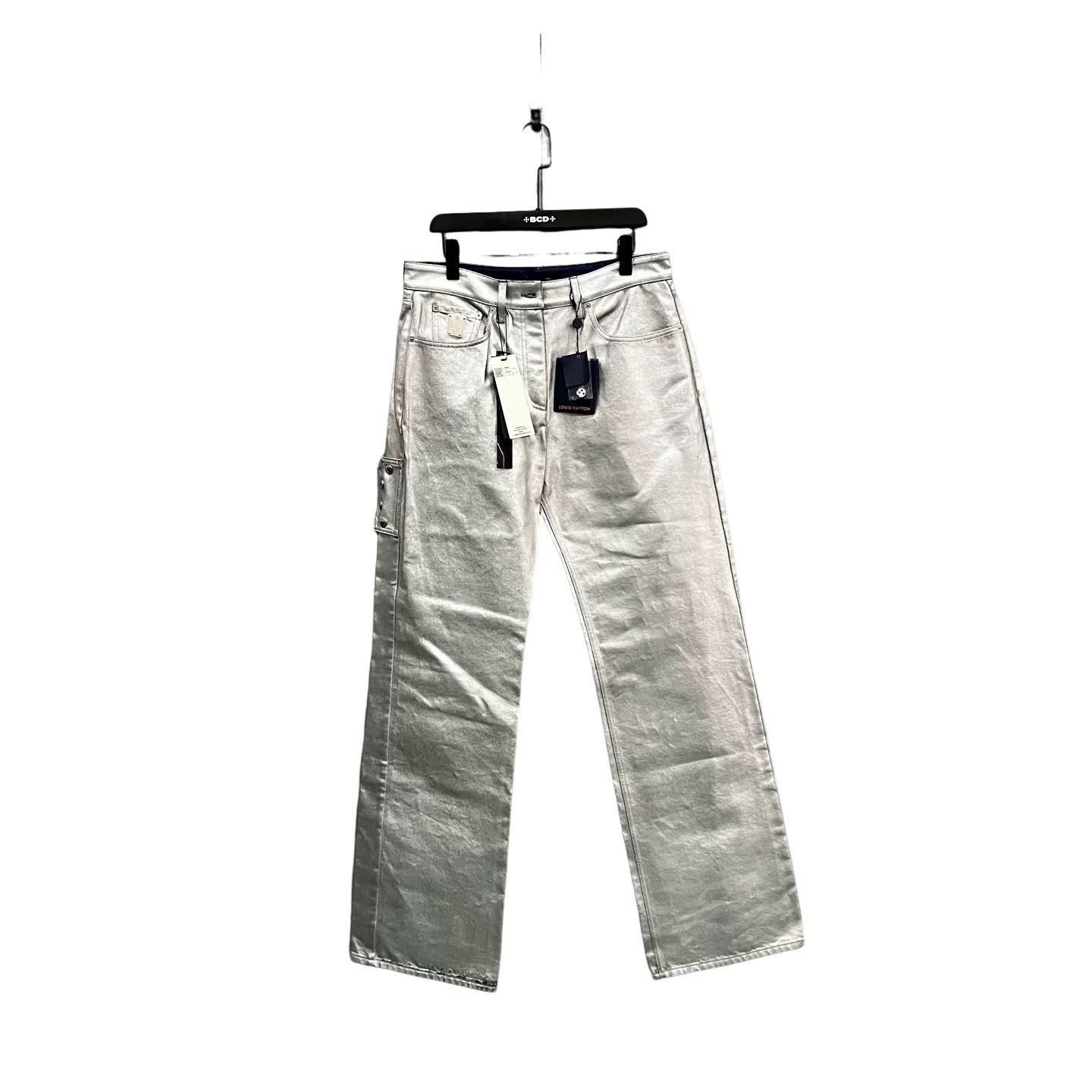 Louis Vuitton Louis Vuitton Silver Metallic Pants Size FR 40 Size 28" / US 6 / IT 42 - 1 Thumbnail