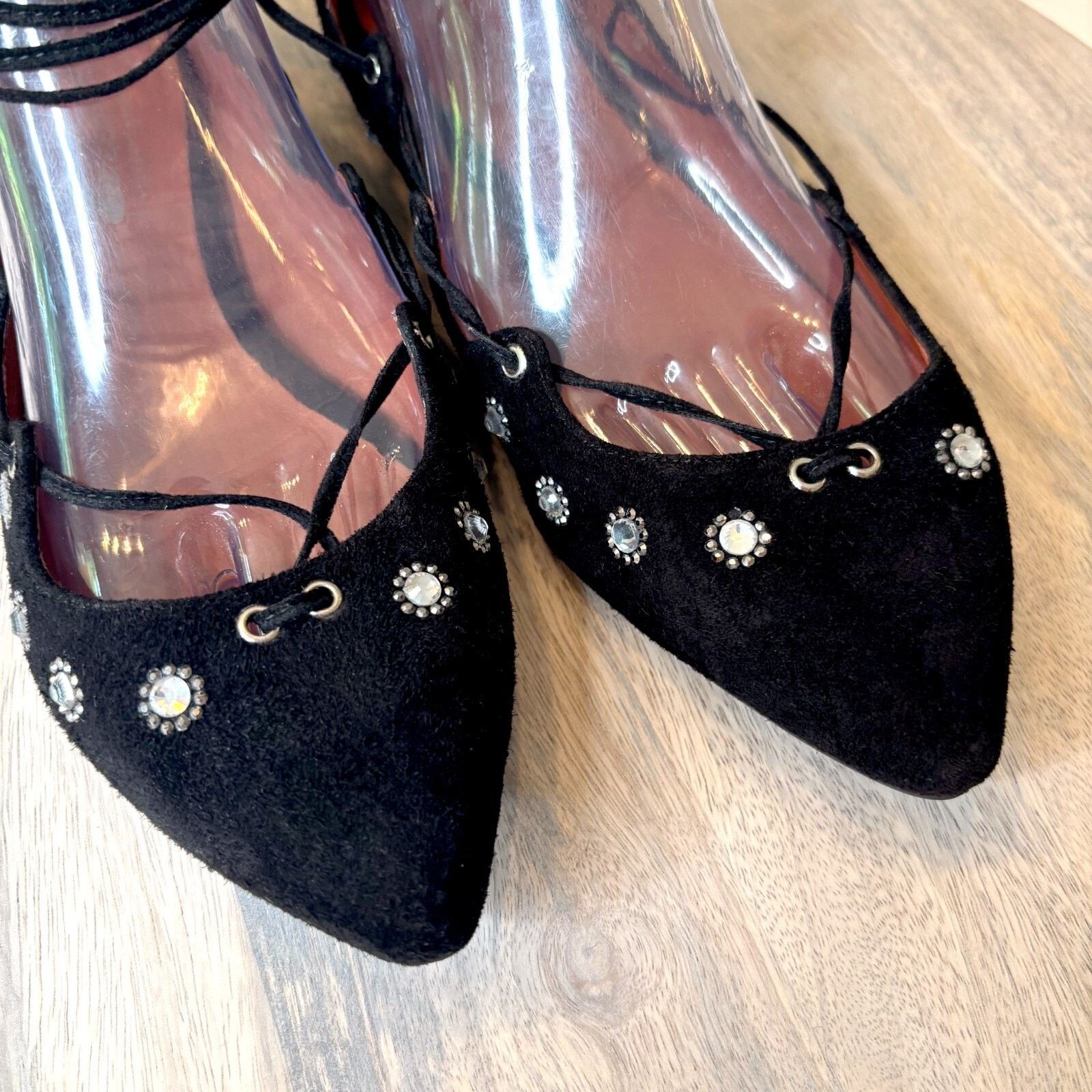 Free People Jeffrey Campbell Free People Sparkle Black Suede Pumps Sz 8 Size US 8 / IT 38 - 6 Thumbnail