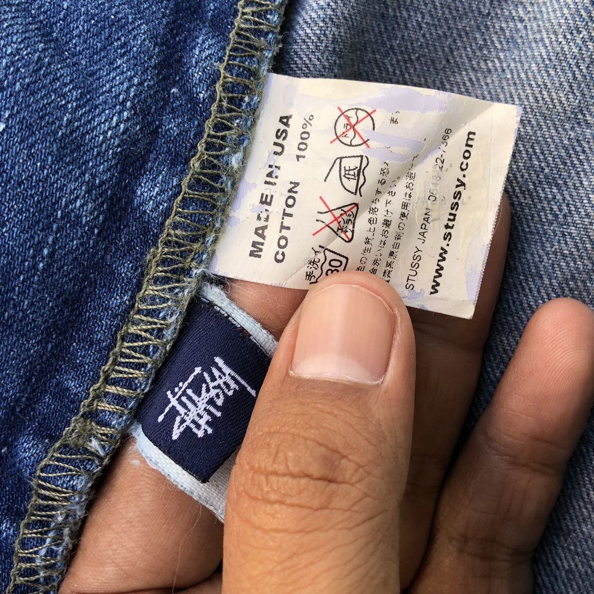 Stussy Vintage Stussy-WK Worker Labour Jeans Denim Pants USA 🇺🇸 Size US 32 / EU 48 - 20 Thumbnail