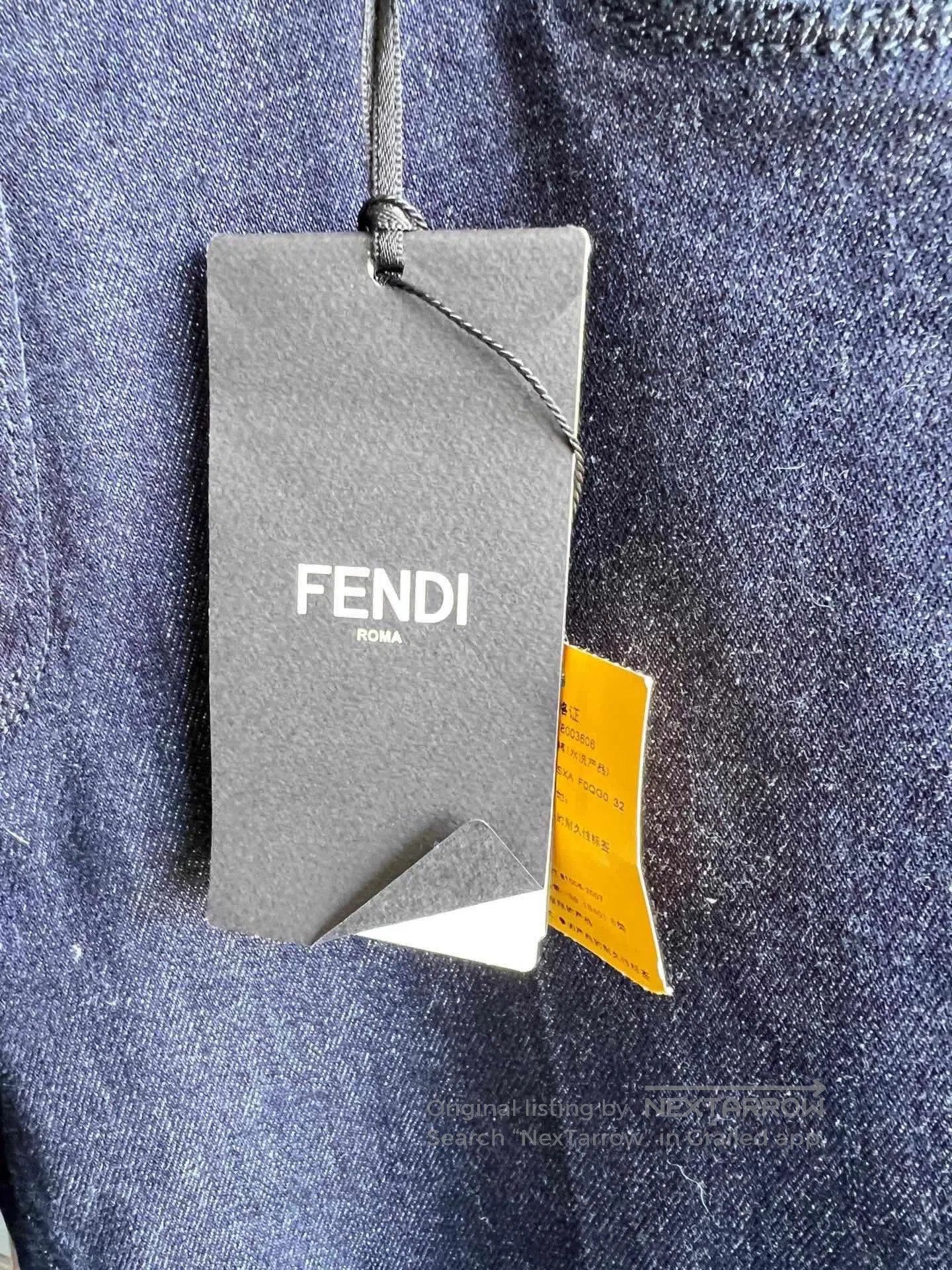 Fendi Fendi Denim Jeans with Puzzle Embroidery. Size US 32 / EU 48 - 3 Thumbnail