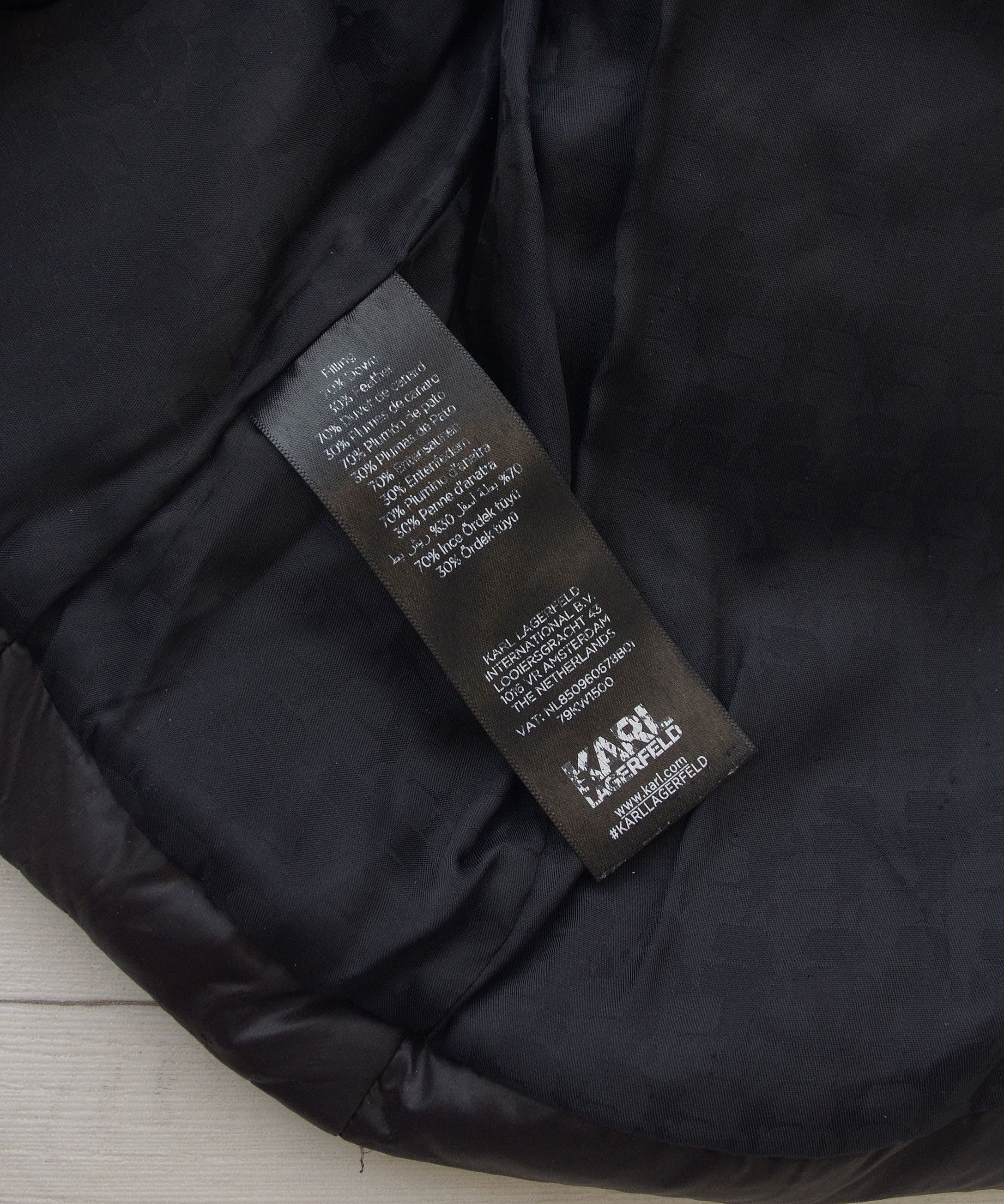 Karl Lagerfeld Karl Lagergeld Puffer Black Down Jacket Size M / US 6-8 / IT 42-44 - 10 Thumbnail
