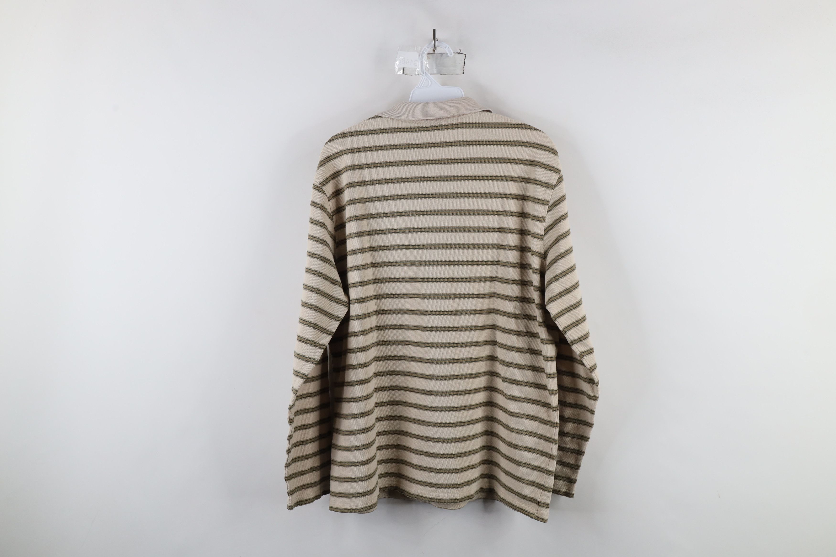 DKNY × Vintage Vintage 90s DKNY Striped Half Zip Long Sleeve Polo Shirt USA Size US M / EU 48-50 / 2 - 8 Thumbnail