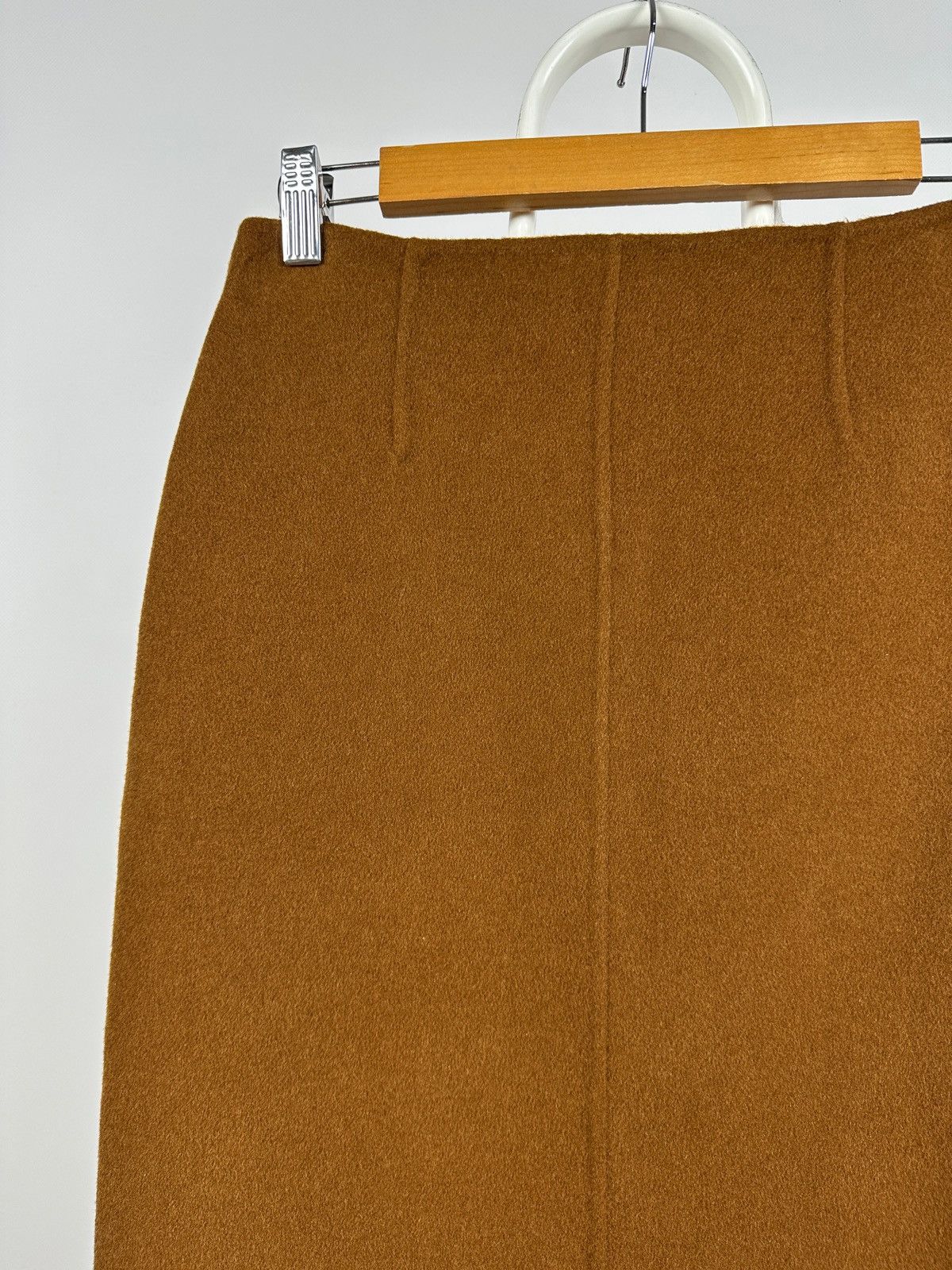 Sezane Sezane Eloane Mustard Wool Midi Skirt Size 26" / US 2 / IT 38 - 9 Thumbnail
