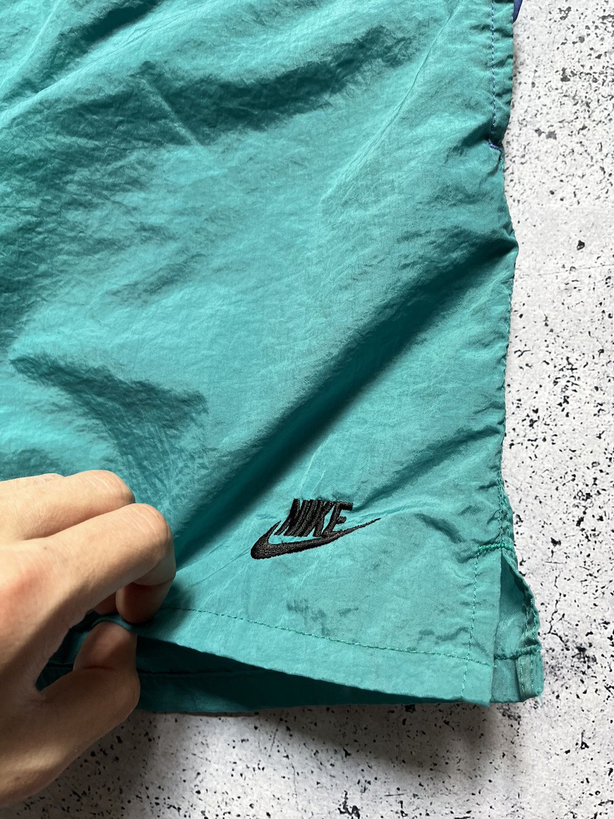 Nike × Vintage Vintage Nike Nylon Shorts Double Swoosh Y2K USA TN Drill Size US 34 / EU 50 - 3 Thumbnail