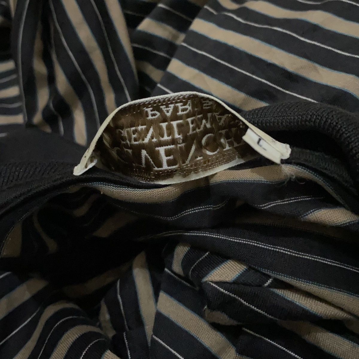 Givenchy 1970's Vintage Givenchy Stripped Longsleeve Size US L / EU 52-54 / 3 - 4 Thumbnail