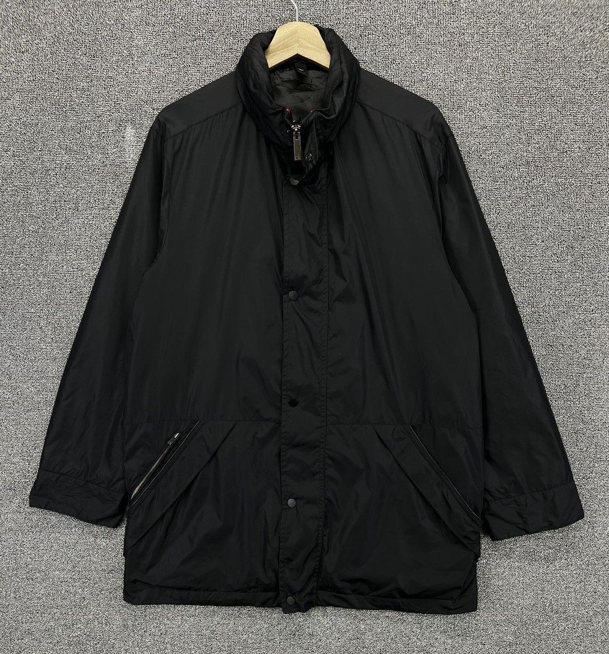 Calvin Klein Vintage Calvin Klein Black Zip Up Luxury Long Jacket Size US L / EU 52-54 / 3 - 1 Thumbnail