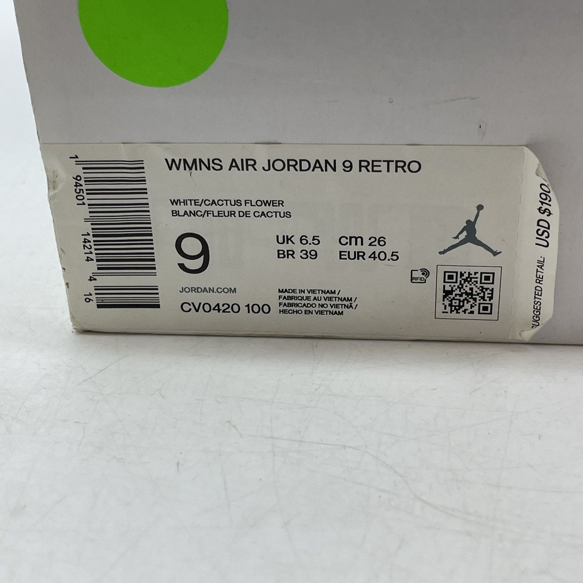 Jordan Brand Wmns air Jordan 9 change the world Size US 9 / IT 39 - 9 Thumbnail