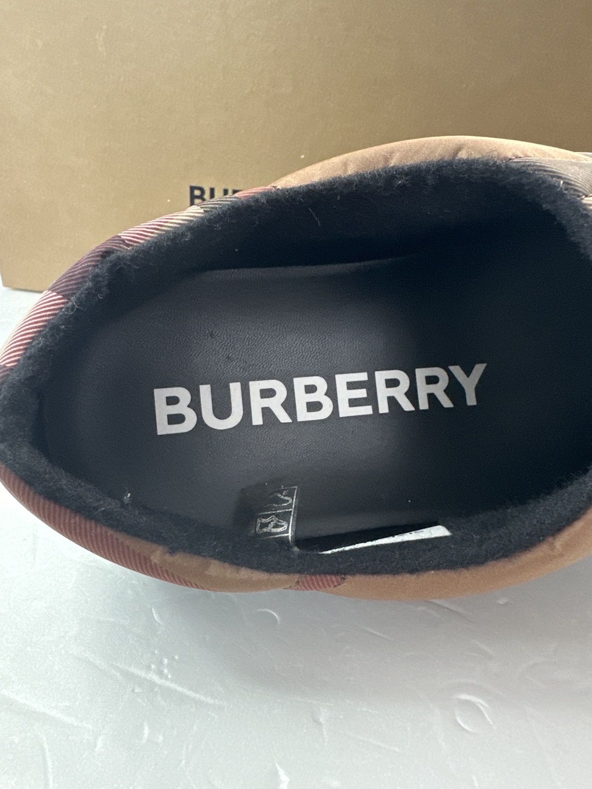 Burberry BURBERRY SLIPPERS AND CLOGS MEN FABRIC BROWN BIRCH Size US 8.5 / EU 41-42 - 5 Thumbnail