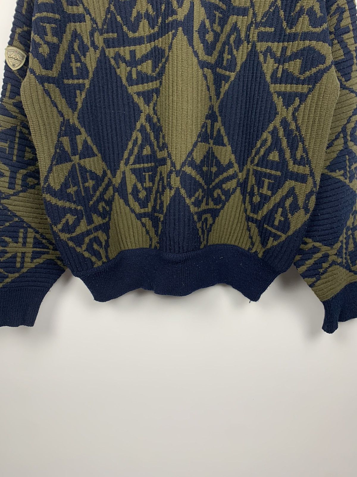 Carlo Colucci Vintage Carlo Colucci 3D Knit Wool Sweater Geometric Size 52 Size US L / EU 52-54 / 3 - 9 Thumbnail