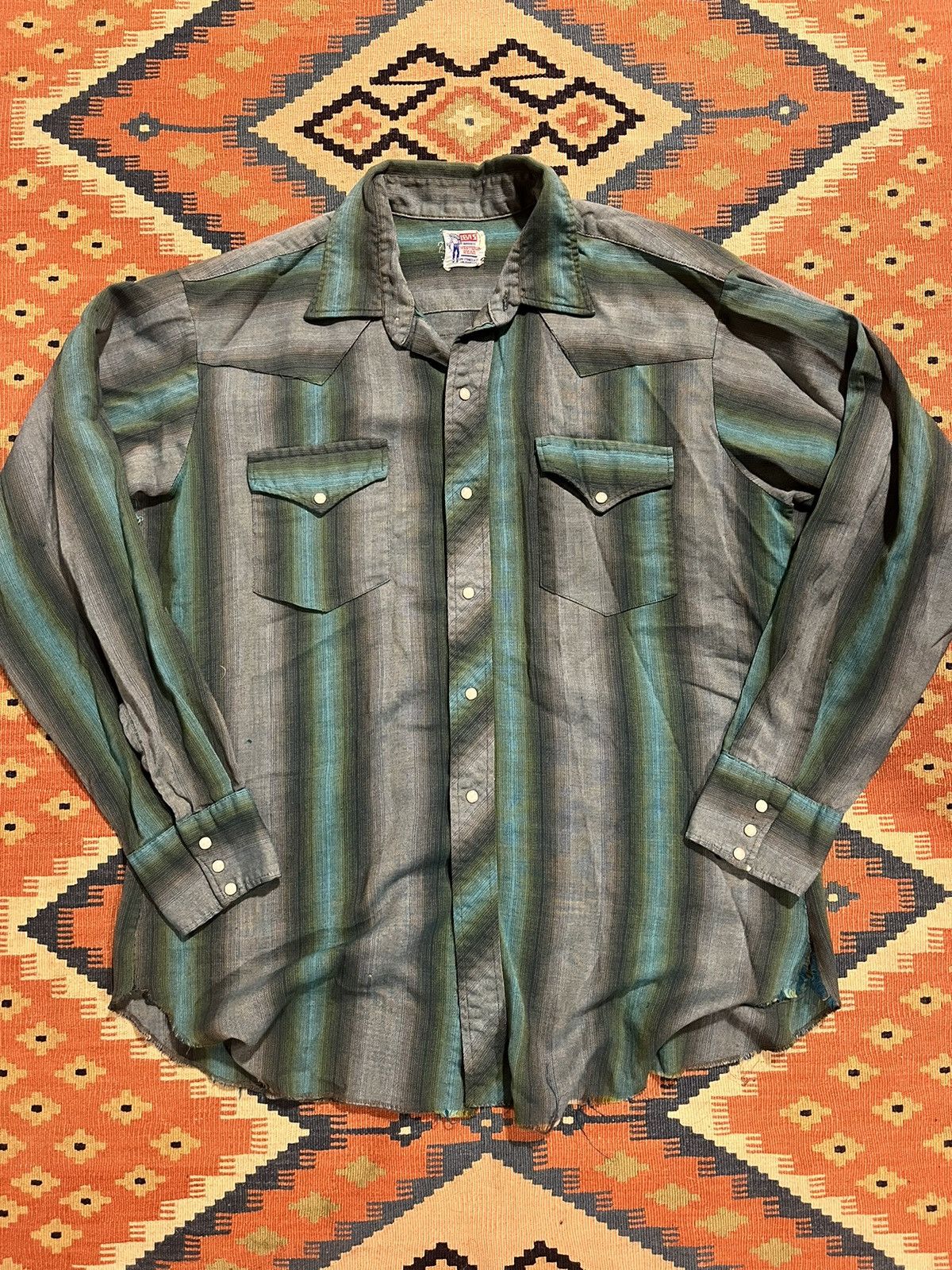 Levi's Vintage 50’s shadow plaid levis big e western shirt Size US M / EU 48-50 / 2 - 1 Thumbnail