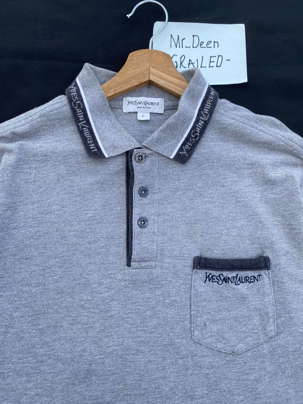 Yves Saint Laurent Rare Vintage Yves Saint Laurent YSL Polo Shirt Size US L / EU 52-54 / 3 - 1 Thumbnail