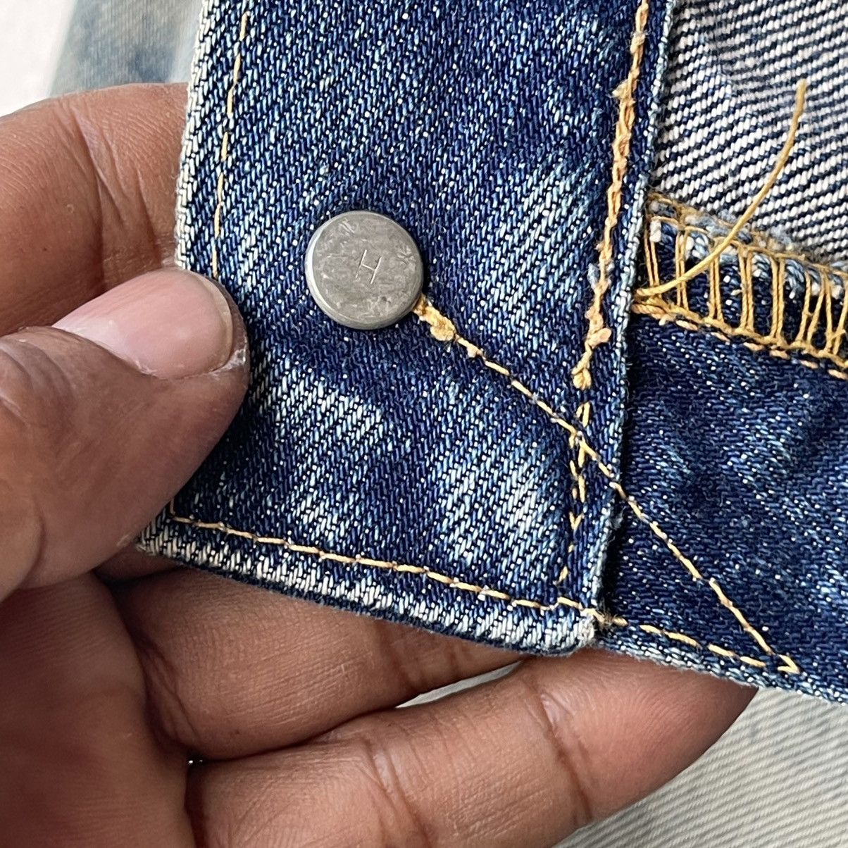 Iron Heart Trashed Hollywood Ranch Market x Iron Heart Selvedge Denim Size US 32 / EU 48 - 17 Thumbnail