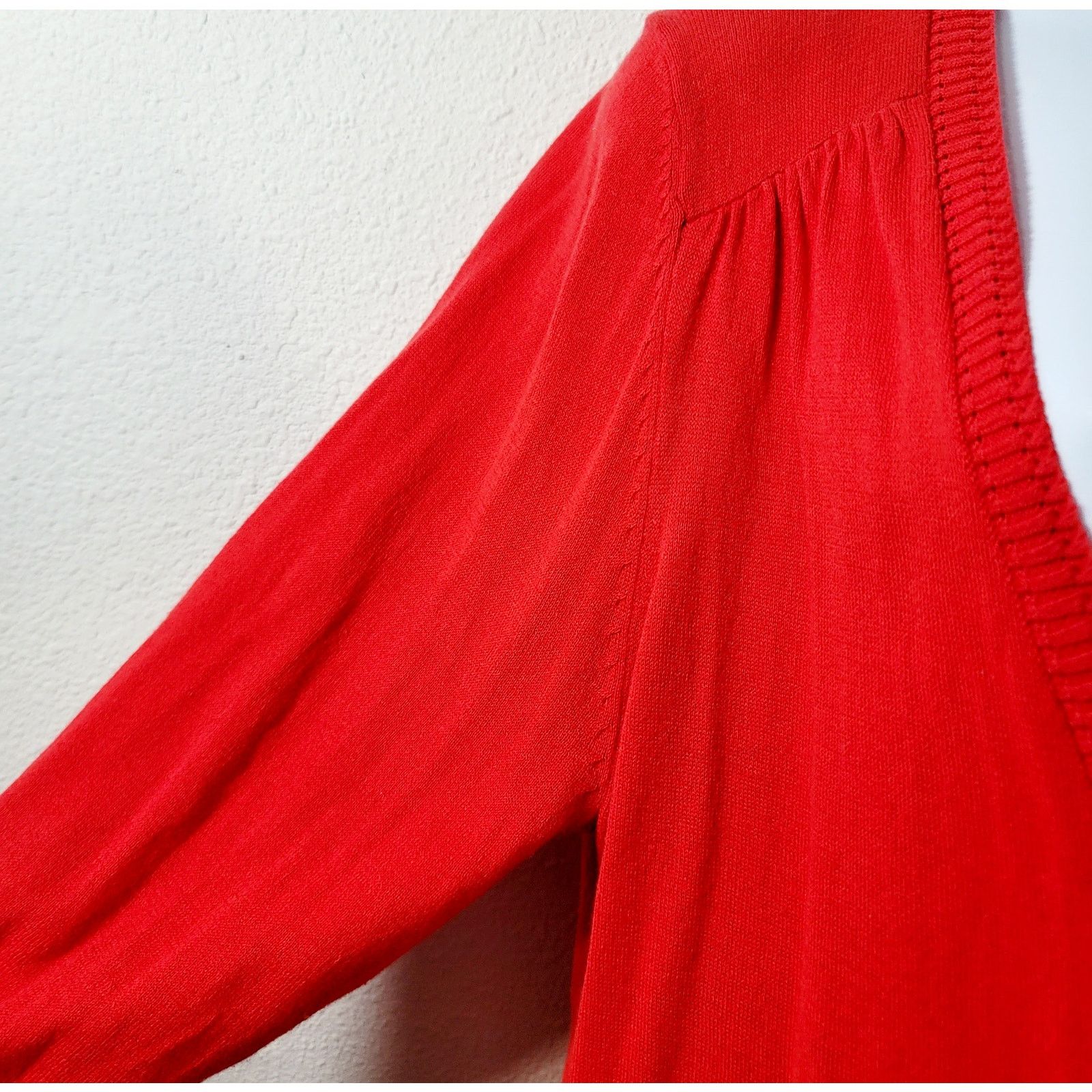 Other Lane Bryant Red Cardigan Sweater 18 20 Lightweight Soft Size XXL / US 16-18 / IT 52-54 - 2 Thumbnail