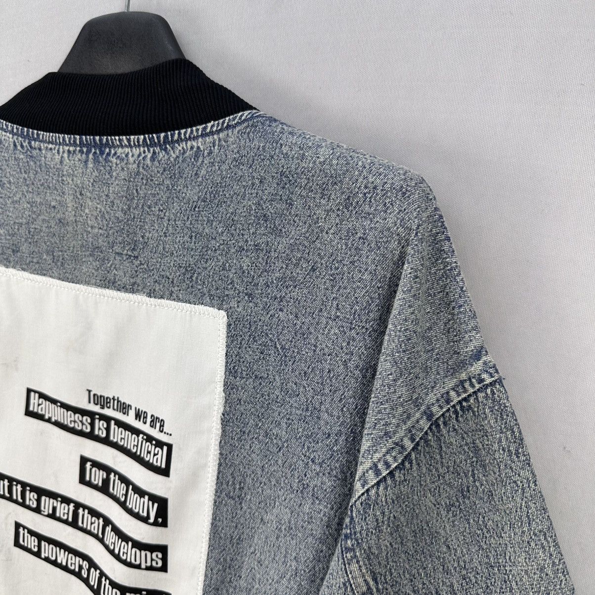 Japanese Brand Bomber Jacket With Big Patch Power of Words Size US L / EU 52-54 / 3 - 5 Thumbnail