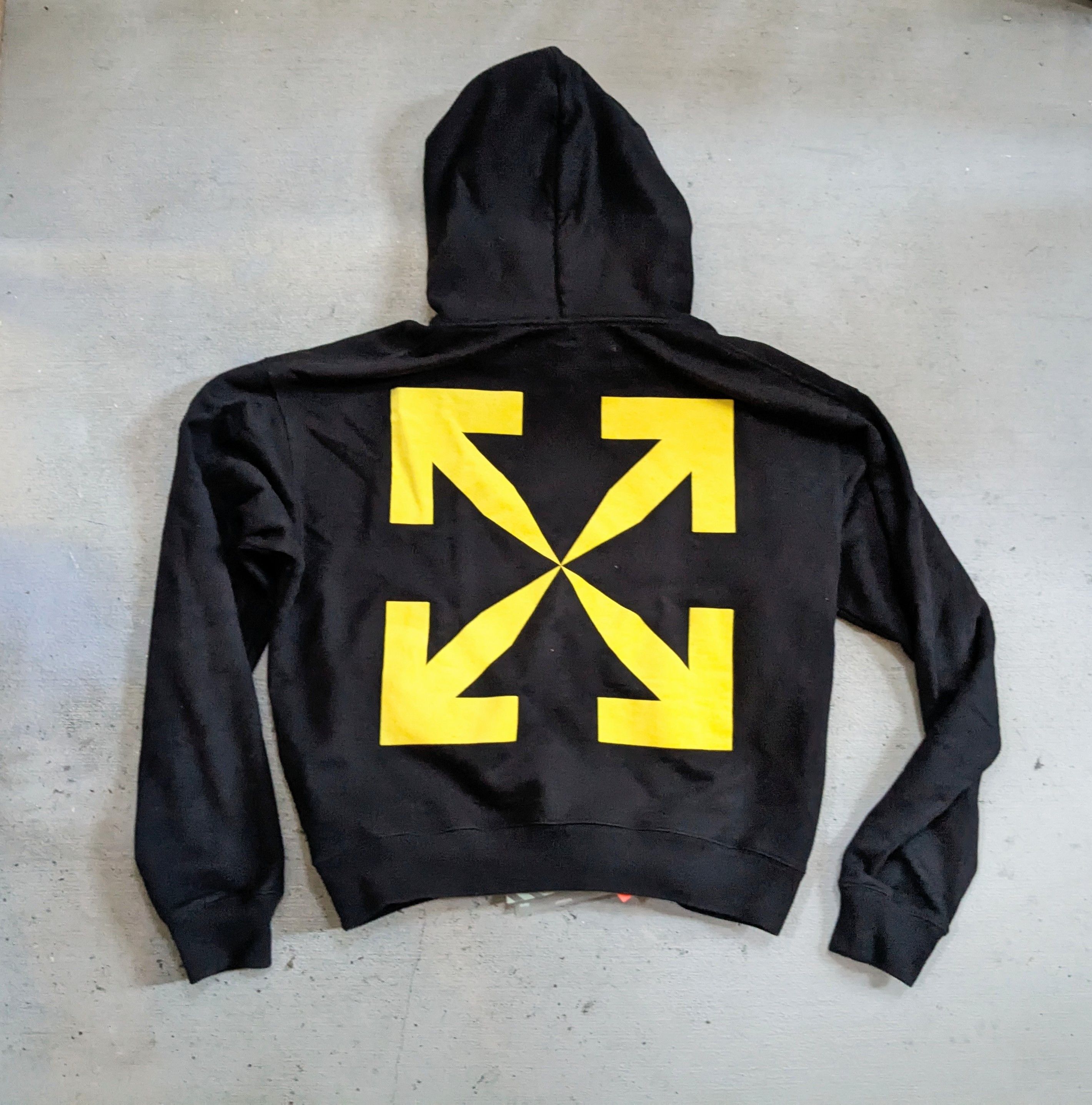 Off-White Off-White Athletics Hoodie Sweatshirt Black Yellow Medium Size US M / EU 48-50 / 2 - 5 Thumbnail