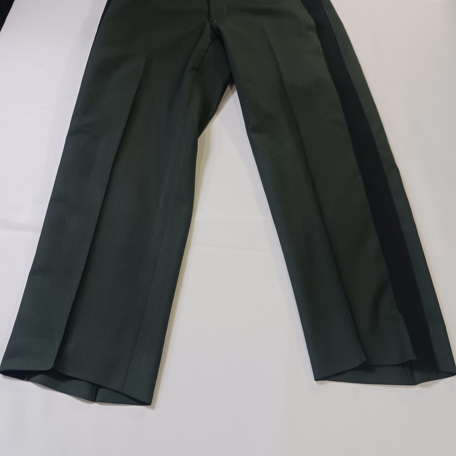 Designer Tennessee Apparel Men 34S Poly/Wool Serge Army Green Trouser Size ONE SIZE - 9 Thumbnail