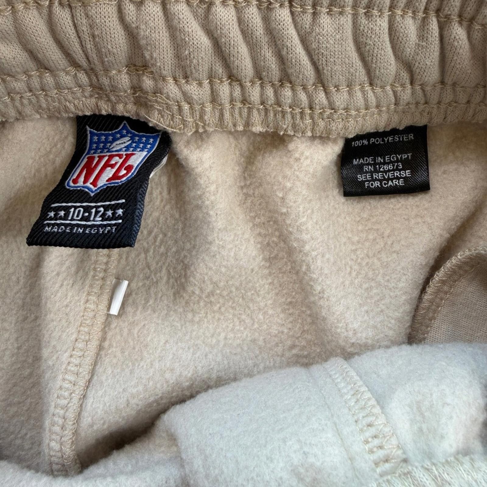 NFL NFL Boys Tan Fleece Lined Joggers Sweatpants Size 10-12 Size US 30 / EU 46 - 5 Thumbnail