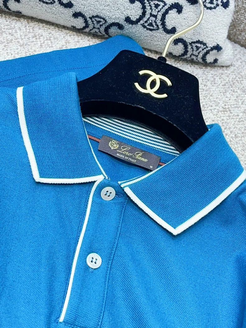 Loro Piana LORO PIANA Blue short-sleeved polo shirt Size US M / EU 48-50 / 2 - 3 Thumbnail