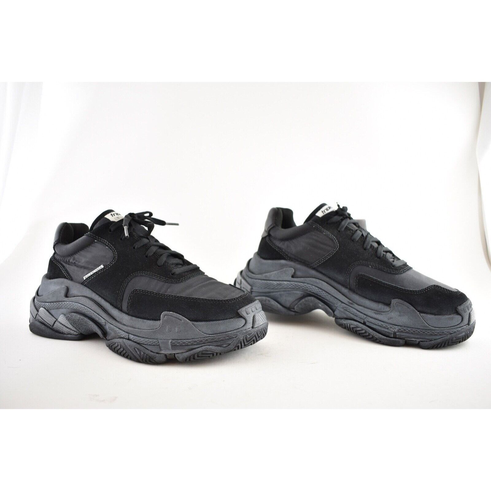 Balenciaga Triple S V2 Noir Suede Nylon Speed Flat Trainer Sneaker 40 Size US 10 / IT 40 - 2 Thumbnail
