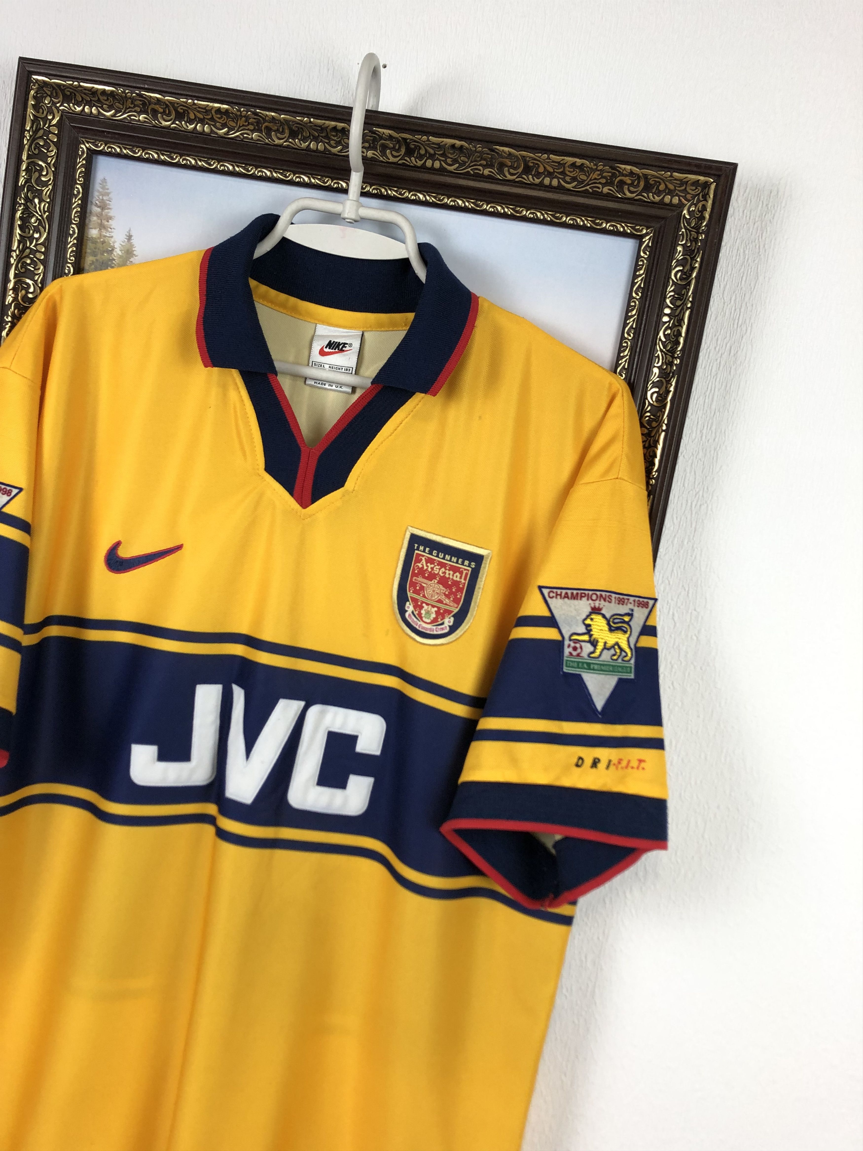 Nike Arsenal football shirt 1997 #98 Double Jersey Nike Rare Size US L / EU 52-54 / 3 - 4 Thumbnail