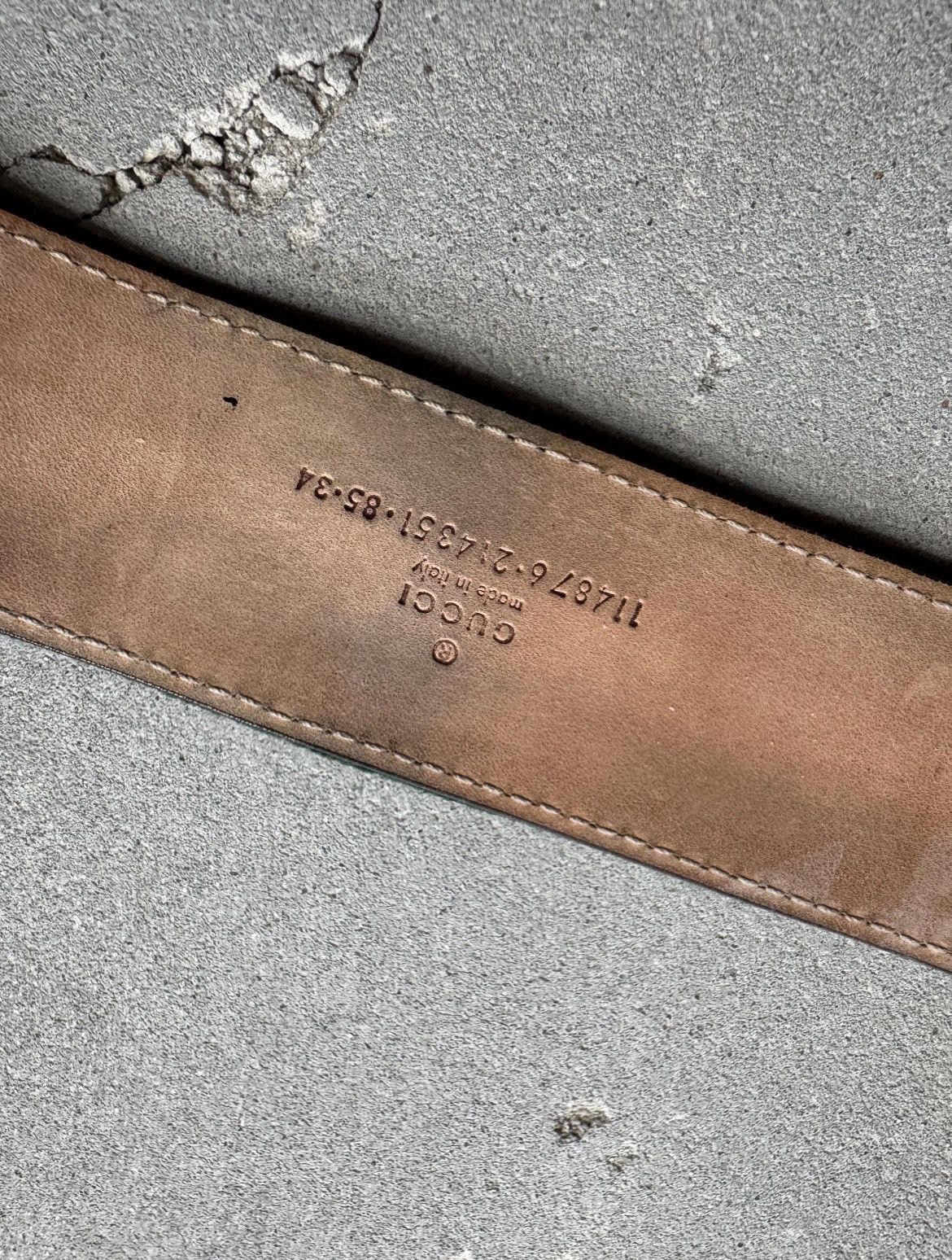 Gucci Gucci belt leather mens 114876•214351•85-34 Size 34 - 3 Thumbnail