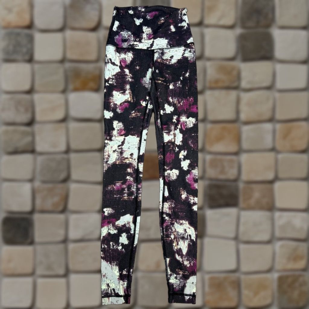 Lululemon Lululemon Athletica Wunder Under Leggings Womens 4 Mult i Kara Blossom Stretch Size 27" / US 4 / IT 40 - 1 Thumbnail