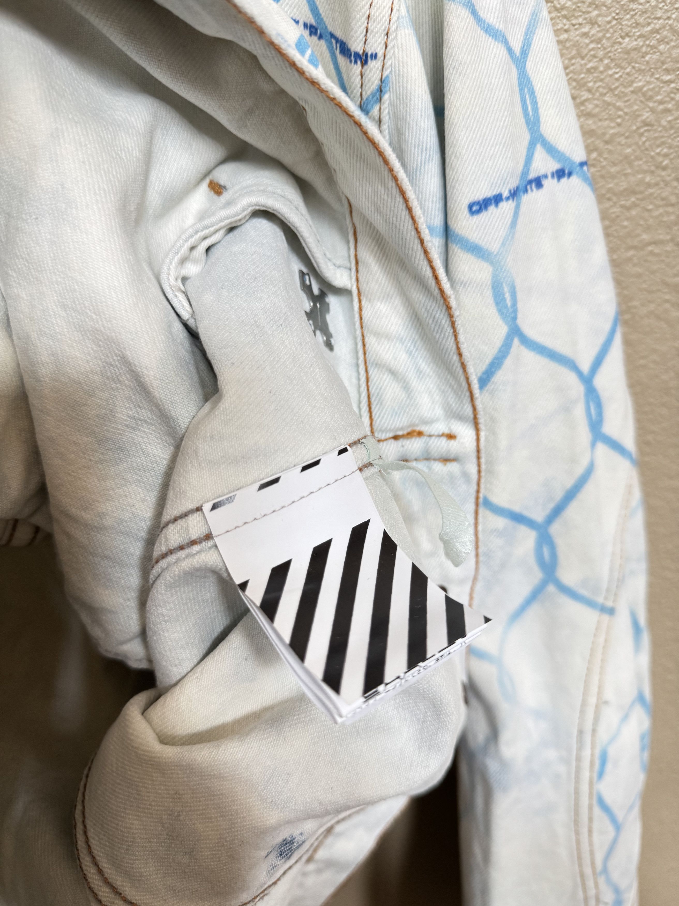 Off-White Off-White Oversized Chain Link Fence Denim Jacket Size M Size US M / EU 48-50 / 2 - 6 Thumbnail