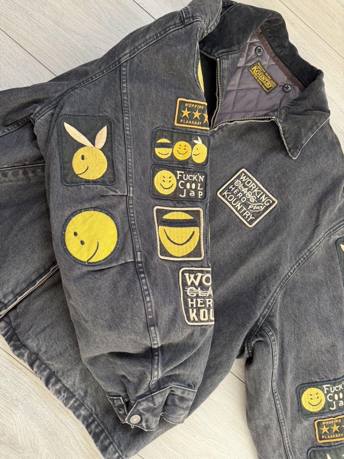 Kapital Kapital 14oz Denim T-Back Drizzler Jacket “Anarchy Rainbowy” Size US L / EU 52-54 / 3 - 8 Thumbnail