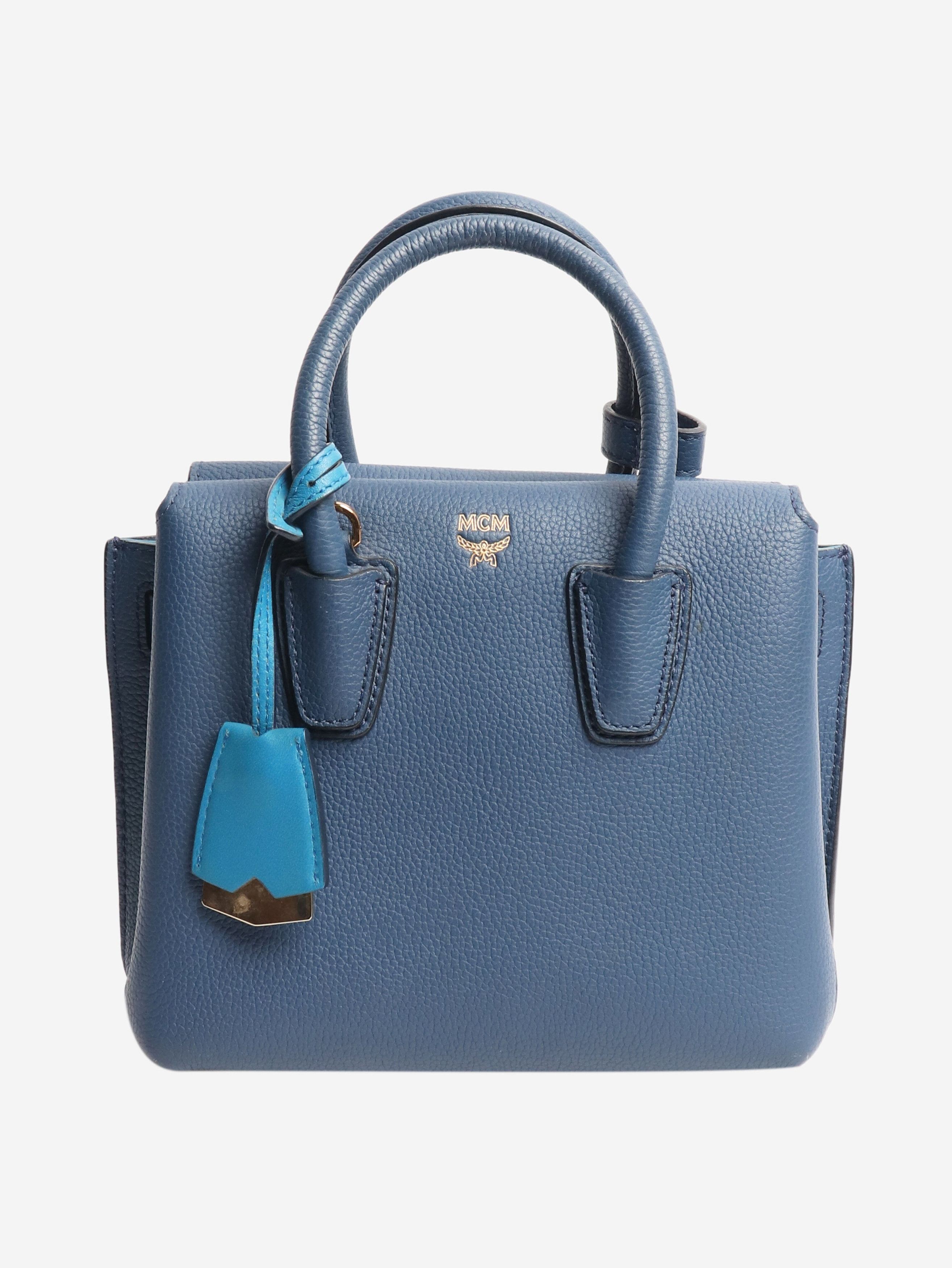 MCM Blue leather top handle bag Size ONE SIZE - 1 Thumbnail