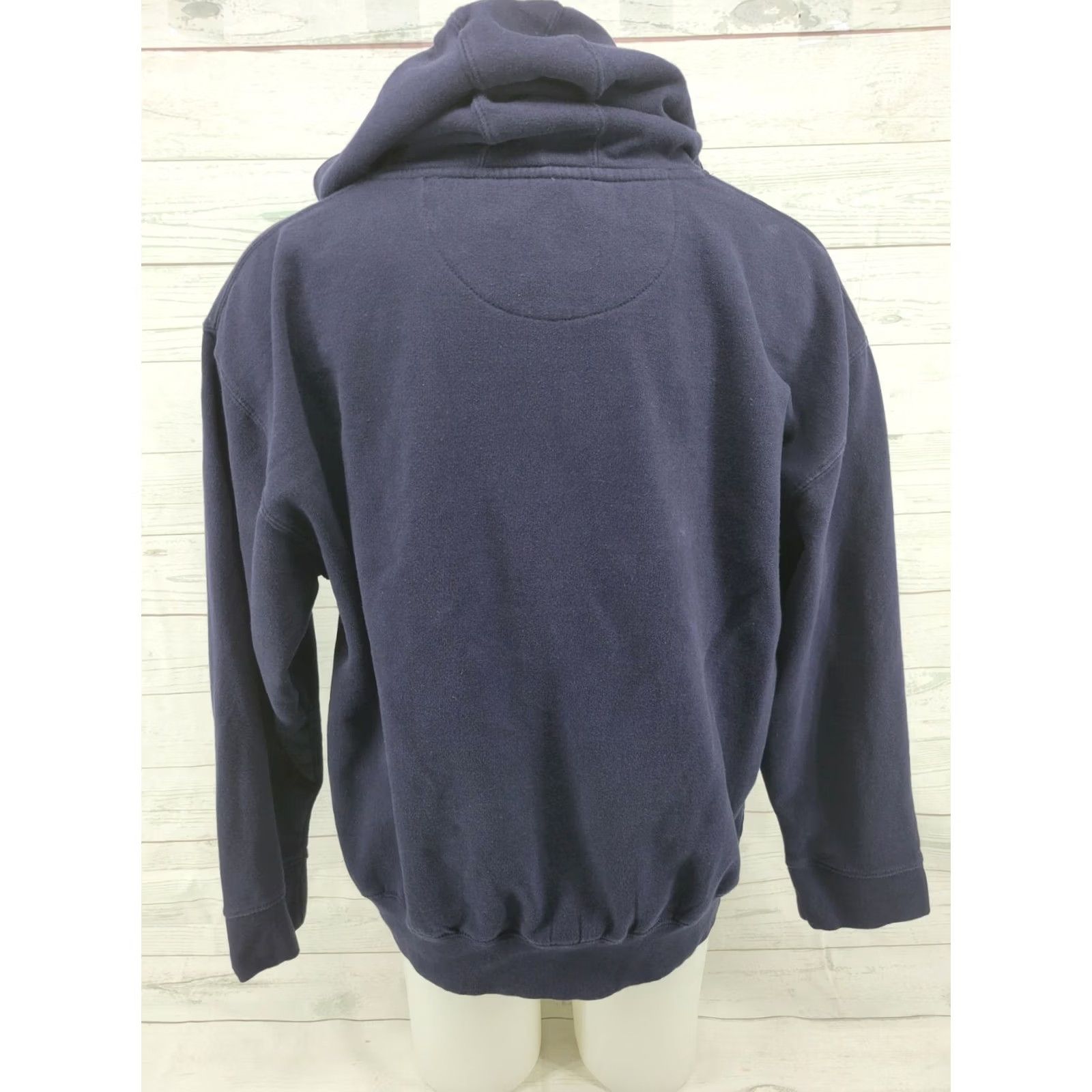 J Brand Imaginary Brand Distressed Bear Hoodie Blue XL Men's Pullover Cotton Solid Size US XL / EU 56 / 4 - 5 Thumbnail