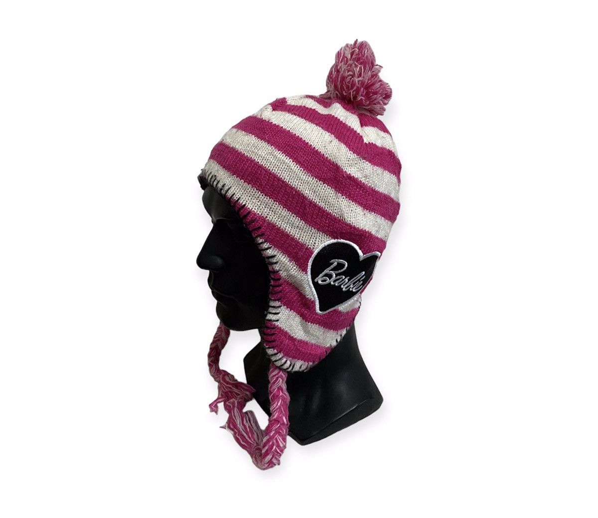 Vintage Barbie Stripe Design Beanie Hat Size ONE SIZE - 1 Thumbnail