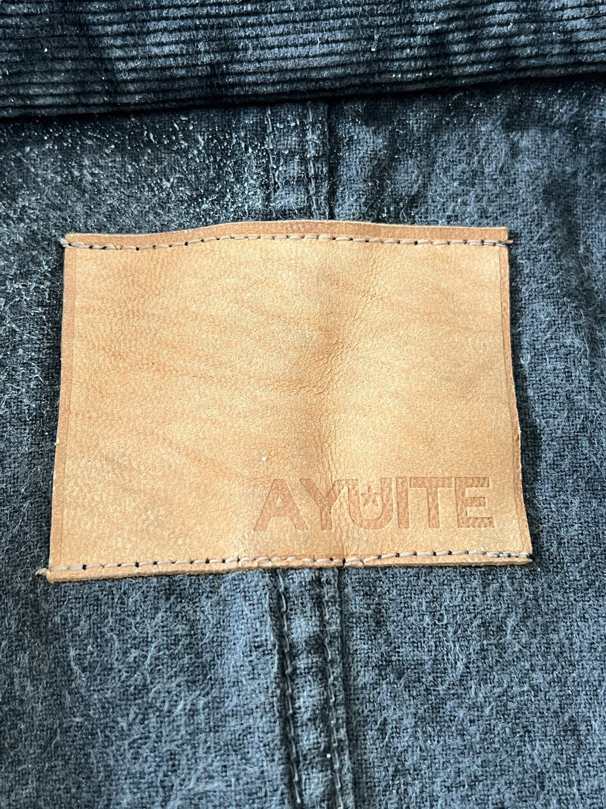 Issey Miyake 2000s Ayuite 🇯🇵 Washed Black Double Collar Corduroy Jacket Size US M / EU 48-50 / 2 - 12 Thumbnail