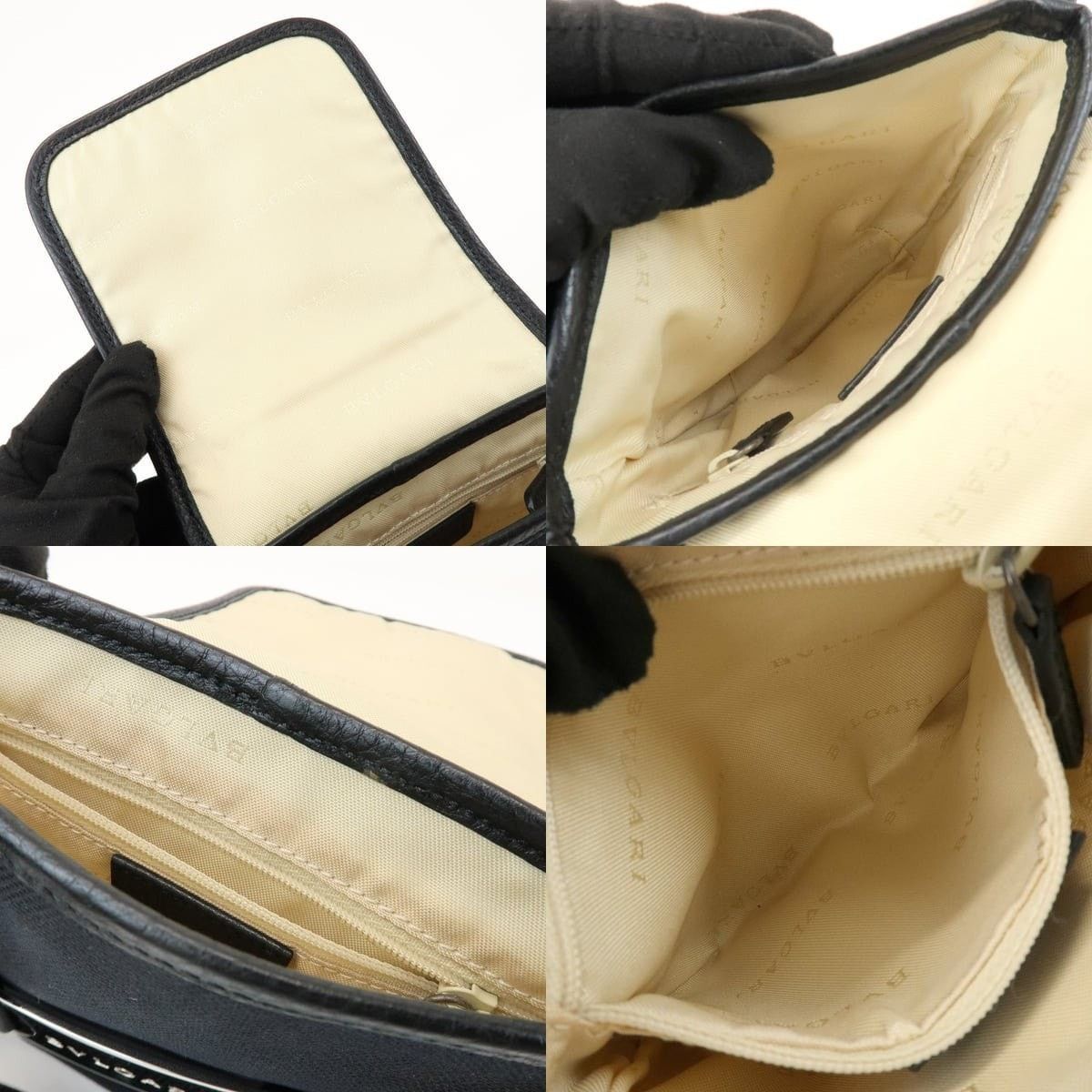 Bvlgari Bvlgari Canvas & Leather Crossbody Bag Black Size ONE SIZE - 7 Thumbnail